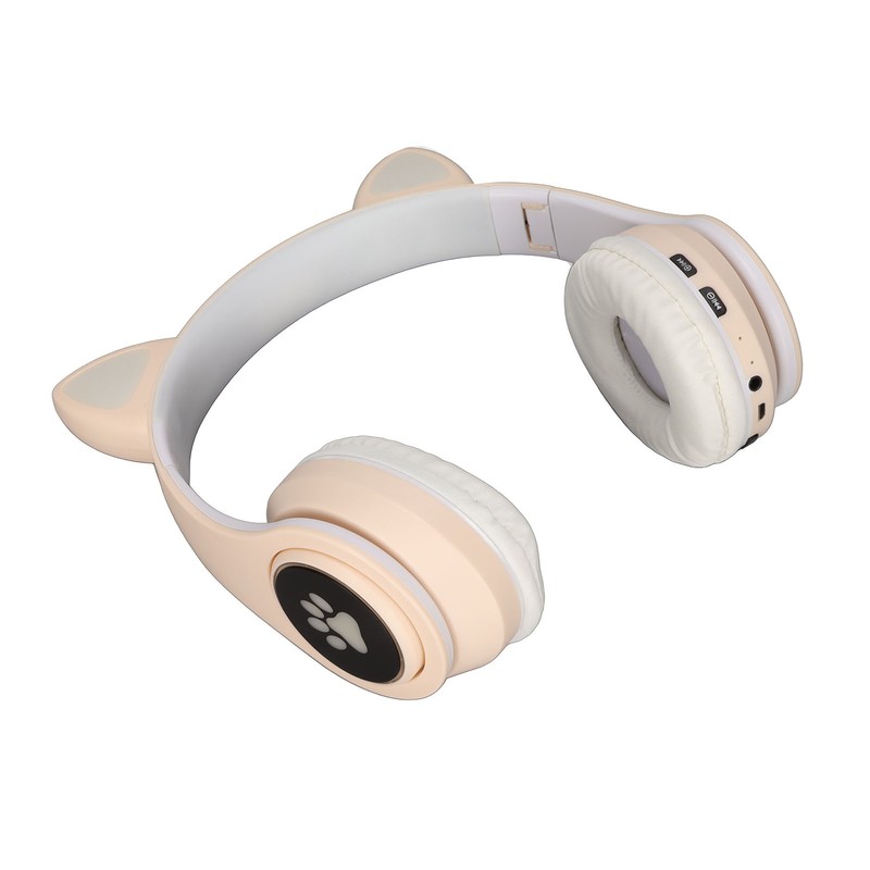 Glowing Cat Ears Bluetooth Headphone Bass Foldable Wireless Headwear Breathing
