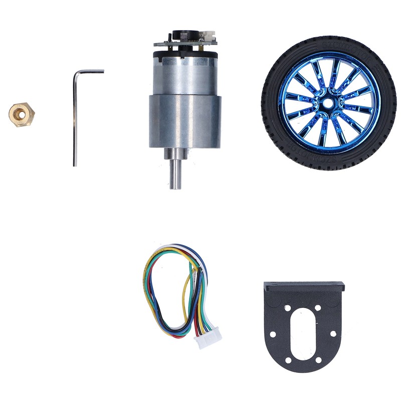 Encoder Motor Set Kit 6mm Shaft with Mounting Bracket for
