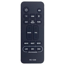 RC-1236 Replacement Remote for Denon Soundbar DHT-S216H DHTS216H DHT-S216 DHTS216 DHT-S517
