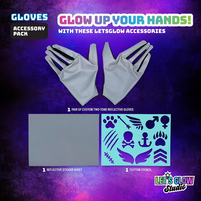 LetsGlow Studio Gloves Accessory Pack