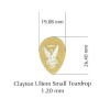 Clayton Ultem Gold Small Teardrop Guitar Picks - .94mm 3