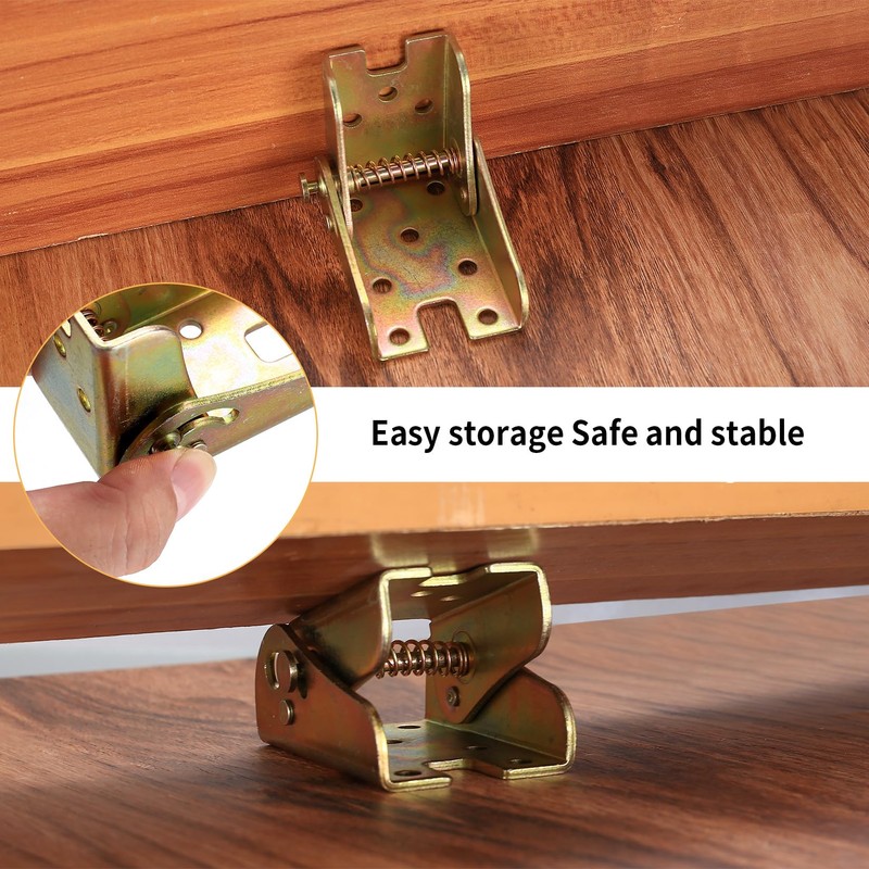 4 Pcs 90 Degree Self Locking Hinges, Folding Lock Extension