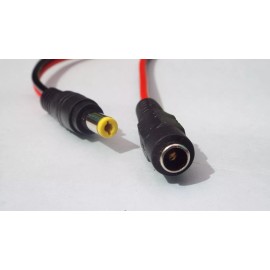 CableMaestro DC Power Cable Wire Plug 18AWG 2.1mm x 5.5mm 12V 5A Male&Female 10 pairs