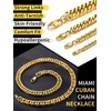 Gold Chain Men Gold Cuban Chain Chunky Chain Necklace Stainless