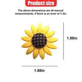 UHANBUT Sunflower Car Dashboard Air Vent Trim Clip, Flower Car Air Fresheners Outlet Clip Decoration, Vehicle Interior Diffuser Charm Accessories for Girls Women (2PCS)