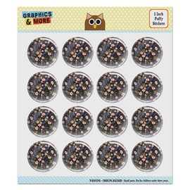 Tilda Floral Pattern Puffy Bubble Dome Scrapbooking Crafting Sticker Set