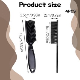 Fade Brush, Clipper Cleaning brush Hair Clipper Cleaning Hair Brush Bristle Hair Brush Beech comb with Beech Handle Used for Men with Thin or Thick Hair Styling Beard Brush