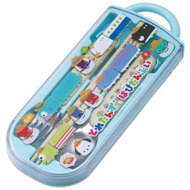 Skater TACC2AG-A Trio Set, Chopsticks, Spoon, Fork, Torenzu and Hapidanbui, Antibacterial, Made in Japan