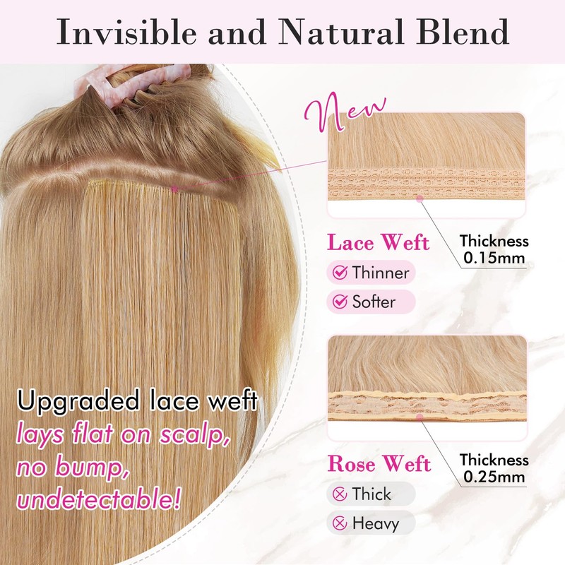 REECHO Clip in Hair Extensions, 4PCS Hair Extensions 24" Thick