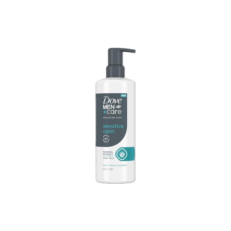 Dove Men+Care, Face + Body Cleanser, Sensitive Calm, 16.9 fl