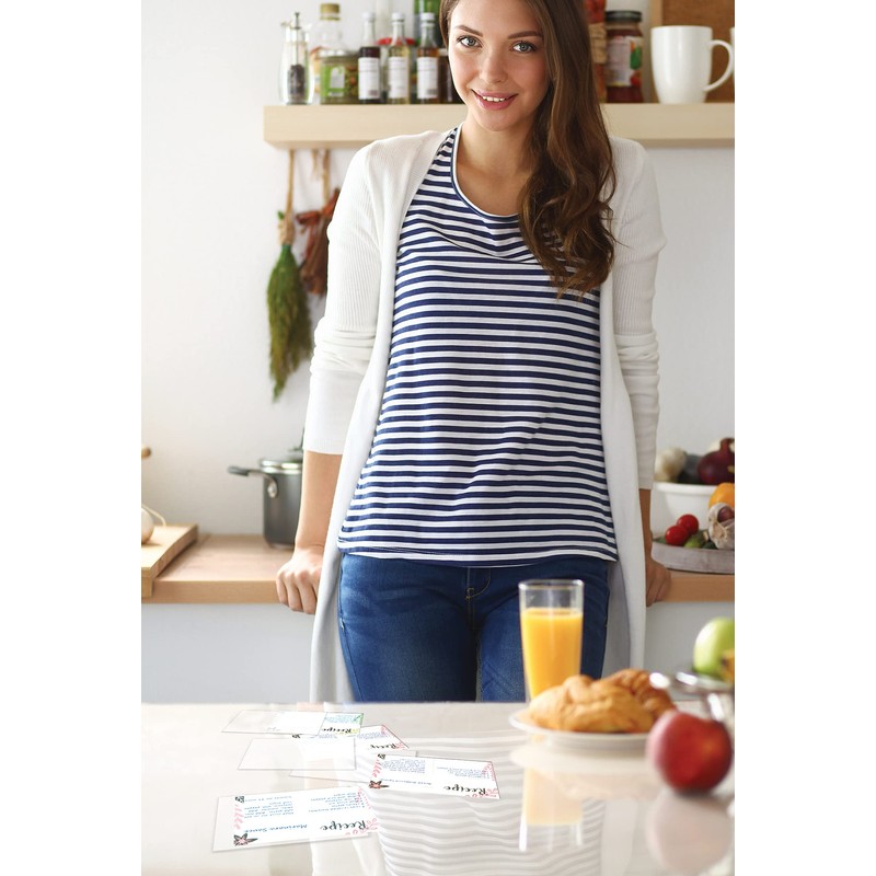 Crystal Clear Recipe Card Covers, 4 x 6 Inch, 200