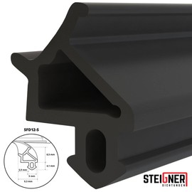 Window Seal Plastic Window SFD Type HOLK Chamber Hollow Draught Excluder EPDM Weatherstrip Foam Rubber Door Rubber Seal Aluminium Plastic PVC Window Door Seal, Window sealing Profile