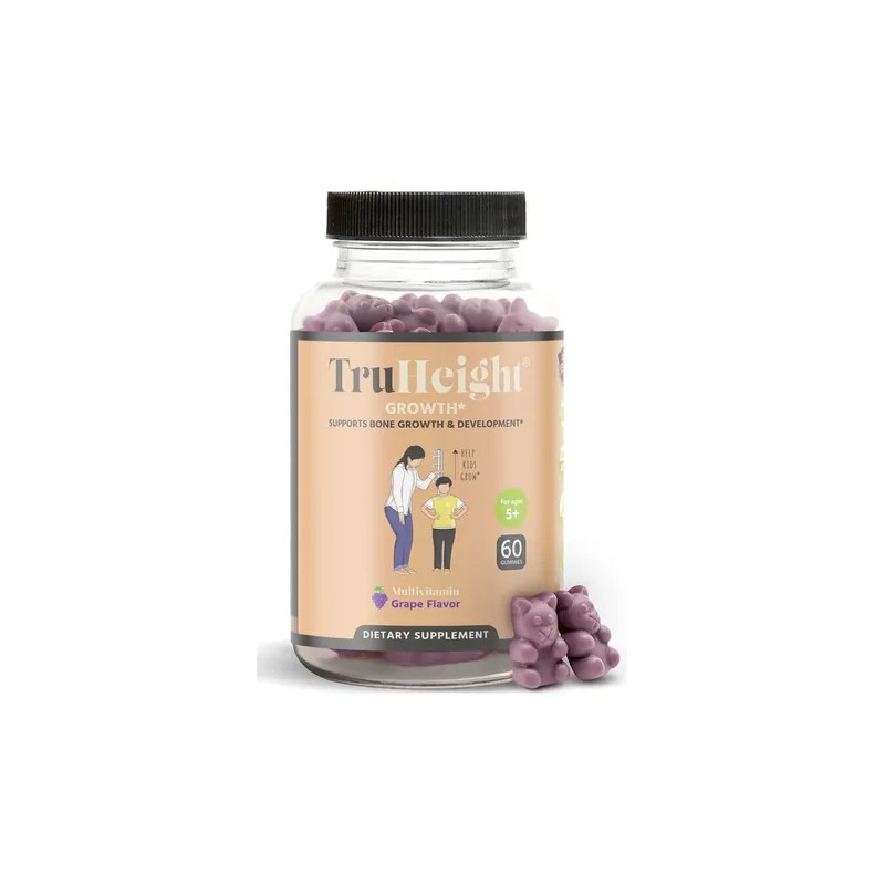 Gomitas Truheight Vitaminas Para Crecer 5+ Años Sabor Uva y