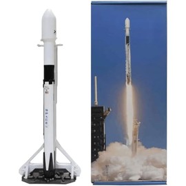yuanpulalala Dragon+F9 Starship Heavy Metal Diecast Rocket Model Simulation Static Desktop Display (Falcon 9 Set)