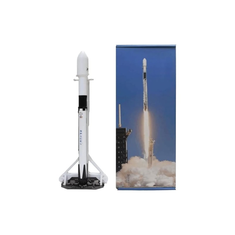 yuanpulalala Dragon+F9 Starship Heavy Metal Diecast Rocket Model Simulation Static