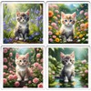 Kitten Coaster Set. 4 different Kitty Cat Pictures on 10cm