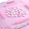 160 Pink Engraved American Mahjong Tiles Set with Carrying Bag