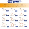 Hengzemei 320pcs Copper Flat Washers Metric Sealing Assortment Set Crush