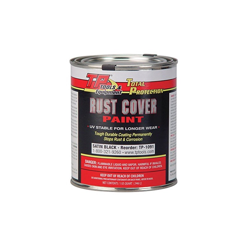 TP Tools® RUST COVER PAINT - Satin Black, Quart TP-1091,