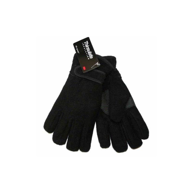 Kids THINSULATE FLEECE GLOVES GL114 6-7 Years Black