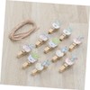 BIUDECO Creative Cactus Wooden Photo Clips 10/Pack Memo Photo Note