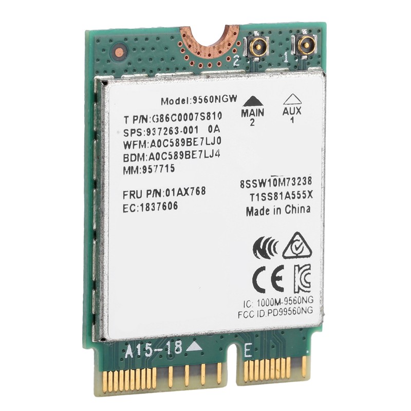 Wireless Network Card Bluetooth5.0 802.11ac M.2 Wifi Adapter with Antenna