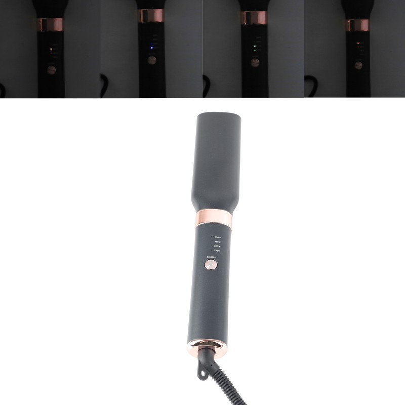 Hot Comb Electric Folding Design Ergonomic Handle Curls Straight Hair