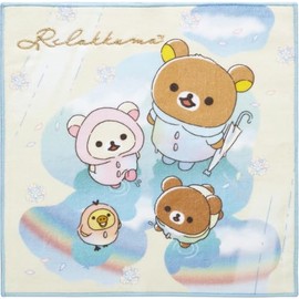 San-X Rilakkuma "Rilakkuma in the Rain" Mini Towel A CM51701 H250 x W250 mm