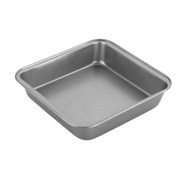 Chef Aid 20cm Non-stick Square Cake Tin, carbon steel cake pan with even heat distribution, ideal for all cake styles and perfect for traditional tray bakes of Lasagne or Shepherd’s Pie