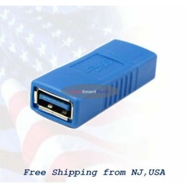 Unbranded USB 3.0 Type A Female to Female Connector Adapter Coupler Gender Changer Blue
