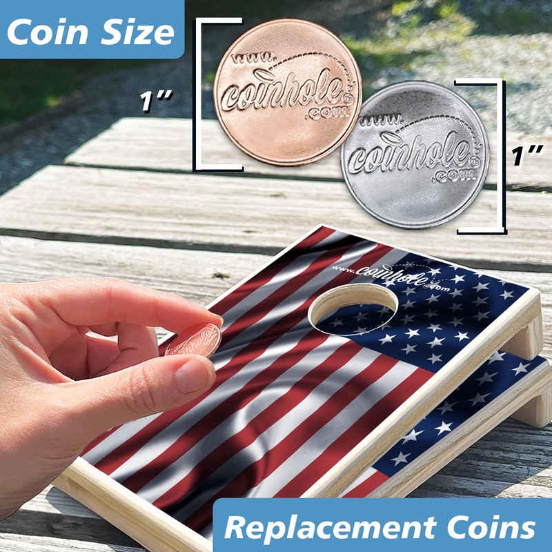 Coinhole Replacement Coins 40 Piece Combo Pack | 10 Sets