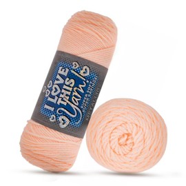 I Love This Yarn Medium Yarn for Crocheting & Knitting – Soft Yarn Skein – 252 Yards of 97% Acrylic & 3% Metallic Polyester Yarn for Crocheting Blankets, Hats, & More – DIY Handcrafting Accessories