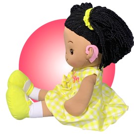 Hearing Aids For Dolls - Thru Holes For Easy Sewing - Toy Hearing Aids for Stuffed Animals - Choose One Ear or Two - Hearing Aids for Dolls - Toy Hearing Aids for Kids - Pink, Blue or Purple - Inclusive Gifts by Kikilishop