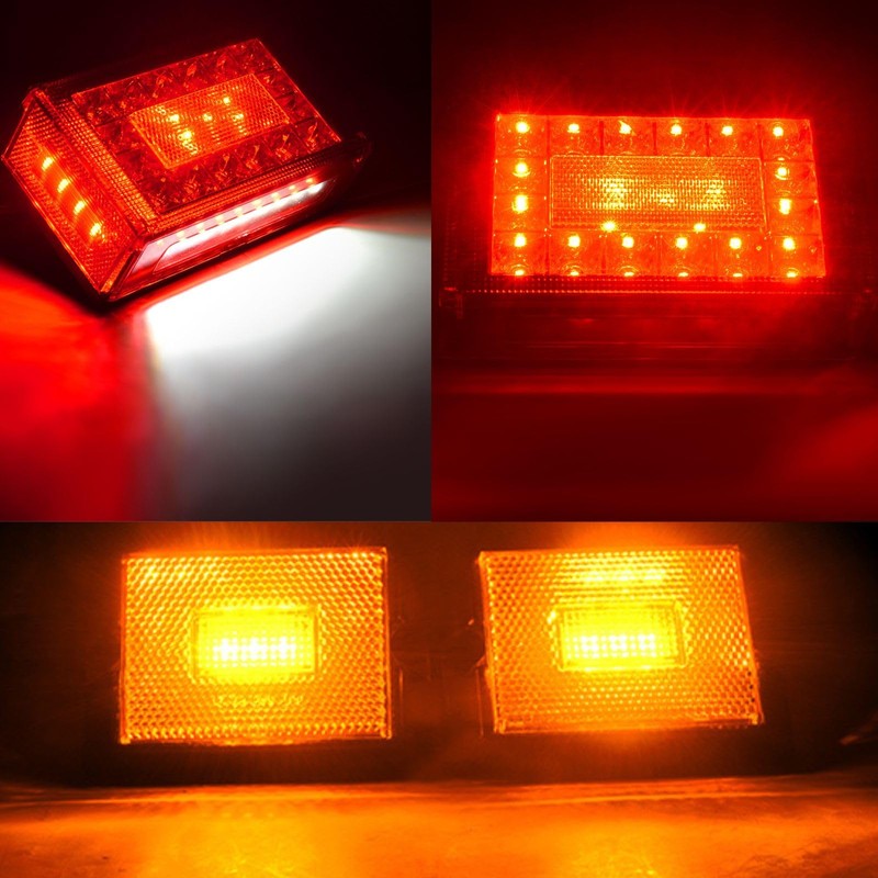 Serlainxin 6inch Boat Trailer Lights Kit, Submersible Trailer Light LED