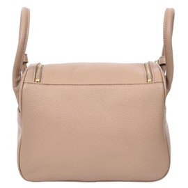 Womens Faux Leather Shoulder Bag Fashion Handbag Rose (Taupe)