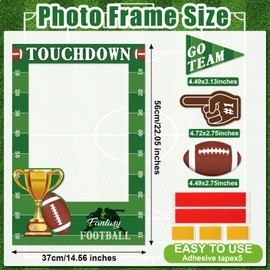 Football Photo Booth Props, Super Football Bowl Game Party Favors, Photo Frame Props for Sports Theme Party Decorations (Assembly Needed)
