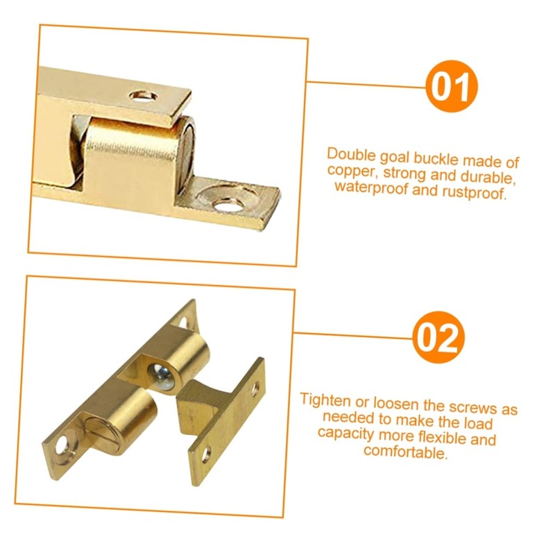 LALAFINA 3Pcs Ball Catch Solid Door Latch for Cabinets and