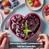 Eclovane 10Pc Small Food Containers with Lids – 90ML Heart-Shaped