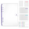 Mairearn A6 Sealing Book, Clear Binder, 6 Holes, 1 and