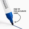 Nataraj 12 x Blue Whiteboard Marker Pens 2mm Bullet Tip