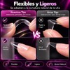 240 Piezas Tips para Uñas Soft Gel, Uñas Postizas Transparentes