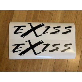 EXISS trailers Trailer Decals 24” (Set of 2) BLACK USA Horse Replacement