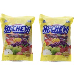 Morinaga Hi -Chew Assorted Flavored 30oz 160+ Individually Wrapped Fruit Chews Mango Grape Strawberry Green Apple (Two Pack)