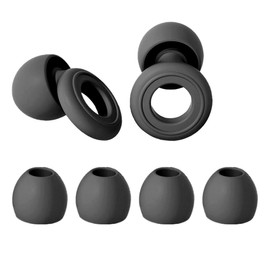 1 Paar Schlaf-Ohrstöpsel, Geräuschunterdrückung, Silikon, wasserdicht, wiederverwendbar, enthält 2 Paar Ohrstöpsel zum Schlafen und Fliegen, passt in jedes Ohr. (Schwarz)