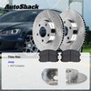 AutoShack Rear Brake Kit Replacement for 2017 Jeep Compass 2.4L