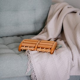 Croll & Denecke foot massage roller, made from wood - 2 x 5 rolls