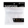 Premium Disposable Clear Plastic Teaspoons (50 Count) | Transparent, Durable,