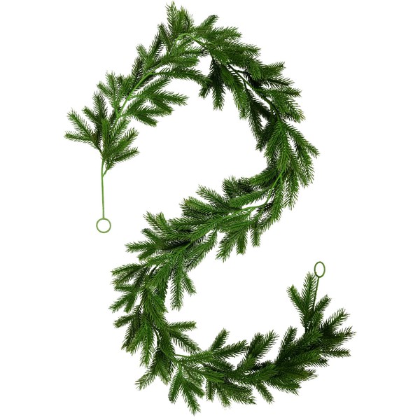 Guirnalda de pino de Navidad de 5.91 pies, 2 piezas