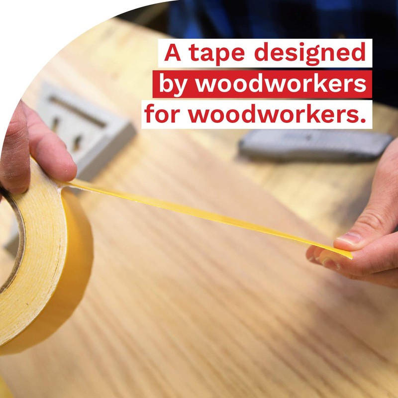 XFasten Double Sided Woodworking Tape w/Yellow Backing 2.5 Inches x