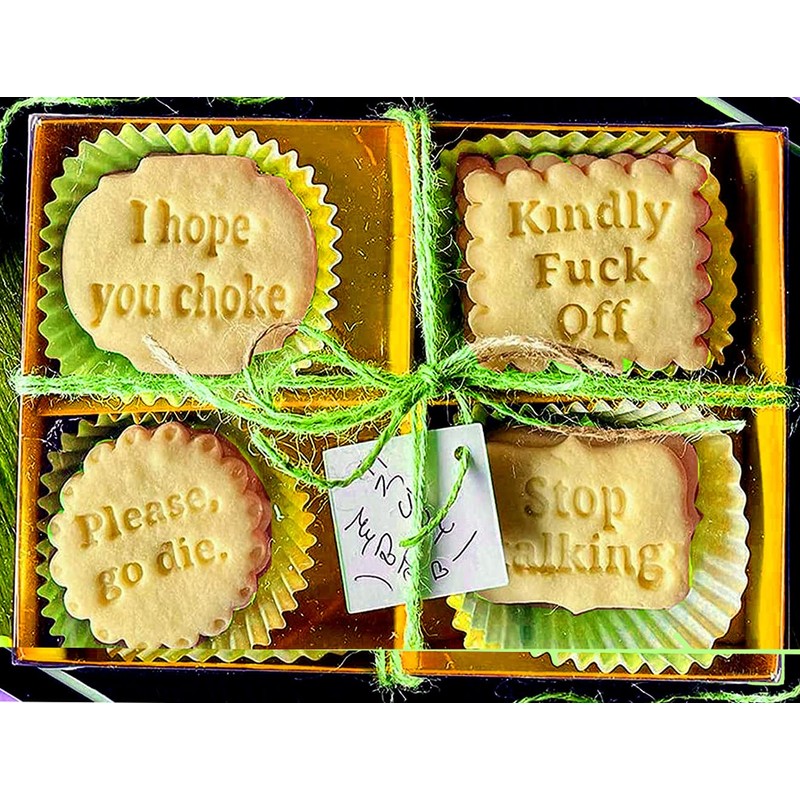 Dycica 4PCS Funny Cookie Moulds Set for Baking, Cookie Molds